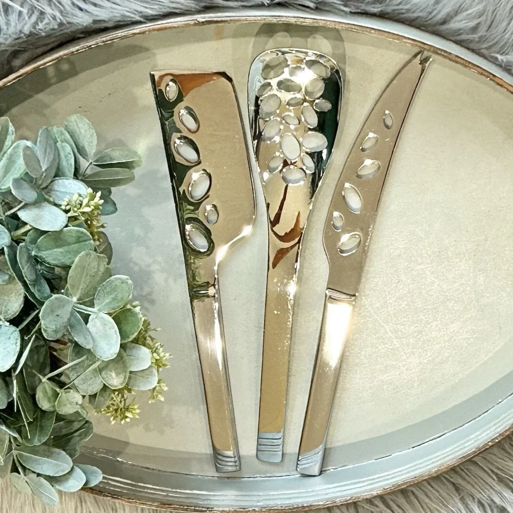 WMF Cheese Set Nuova Serving Utensil Set Of Three- Cheese Knives & Serving Spoon